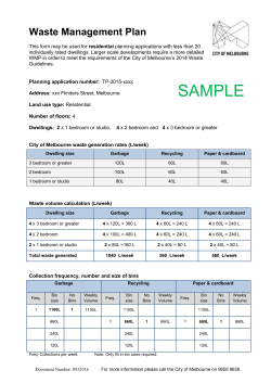 Sample Waste Management Plan - Small