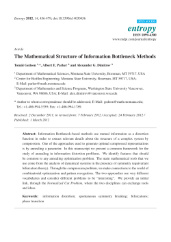 The Mathematical Structure of Information Bottleneck Methods
