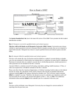 How to read a 1098-T - Marquette University