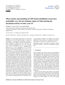 Observations and modeling of UHF-band scintillation occurrence