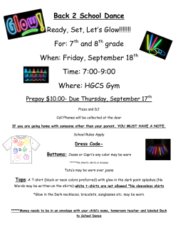 Back 2 School Dance Ready, Set, Let`s Glow!!!!!!!