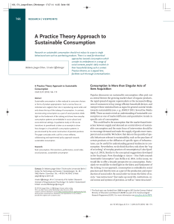 A Practice Theory Approach to Sustainable