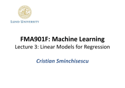 Linear Models for Regression