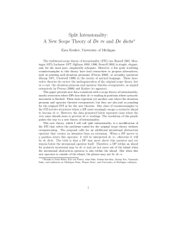 Split Intensionality: A New Scope Theory of De re and