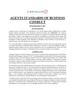 agents standards of business conduct