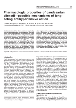 Pharmacologic properties of candesartan cilexetil&mdash;possible