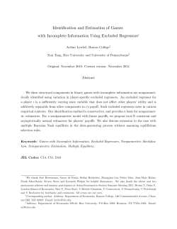 Identification and Estimation of Games with