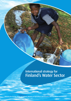 International Strategy for Finland`s Water Sector