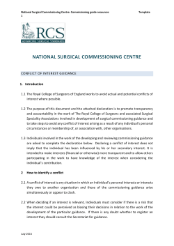 Read the conflict of interest policy