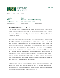 Sponsored Research Cost Sharing