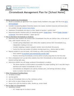 Chromebook Management Plan