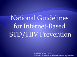 Tip from the Field - STD Prevention Online