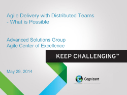 Agile Delivery with Distributed Teams - What is Possible