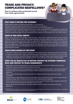 Trade and privacy: complicated bedfellows?