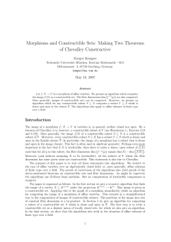 Morphisms and Constructible Sets: Making Two Theorems of