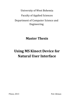 Master Thesis - DSpace at University of West Bohemia