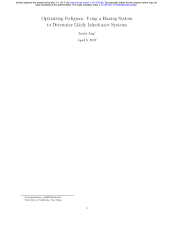 Optimizing Pedigrees: Using a Biasing System to Determine Likely