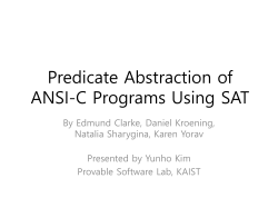 Predicate Abstraction using SAT ppt