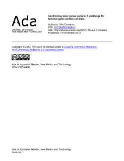 Ada: A Journal of Gender, New Media, and