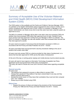 Acceptable use case for CDIS