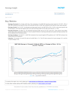 Key Metrics - FactSet Insight