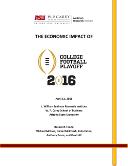 The Economic Impact of College Football Playoff 2016