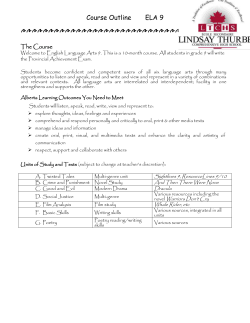 english language arts 10 honours