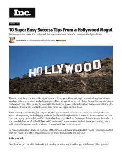 There`s certainly no business like show business. Every