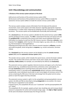 Unit 3 - neurobiology and communication1