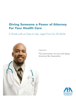 Giving Someone a Power of Attorney For Your Health Care
