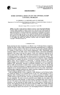 some general results on the optimal ramp control problem