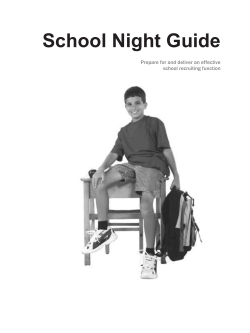 School Night Guide - Boy Scouts of America
