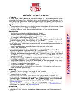 Modified Football Operations Director