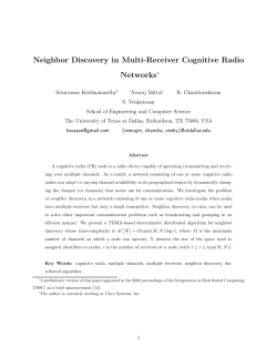 Neighbor Discovery in Multi-Receiver Cognitive Radio Networks