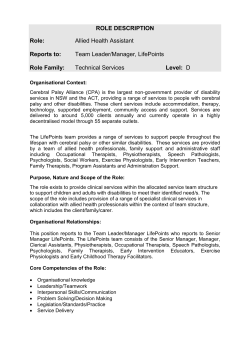EXAMPLE - Cerebral Palsy Alliance