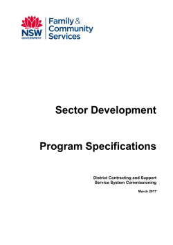 Proposed Set of Funded Services Documentation
