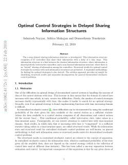 Optimal Control Strategies in Delayed Sharing Information Structures