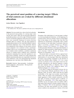 The perceived onset position of a moving target: Effects of trial