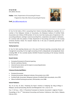 Dr Foo Yin Fah Position