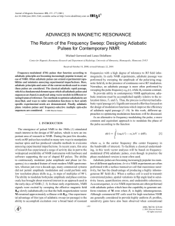 The Return of the Frequency Sweep: Designing Adiabatic Pulses for