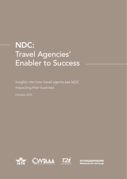 NDC: Travel Agencies` Enabler to Success