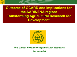 Outcome of GCARD and implications for the AARINENA region