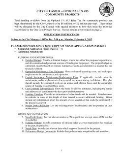 1% #11 funding request application