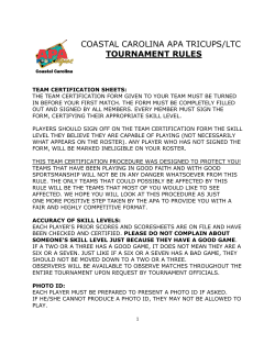 COASTAL CAROLINA APA TRI