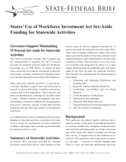 States` Use of Workforce Investment Act Set