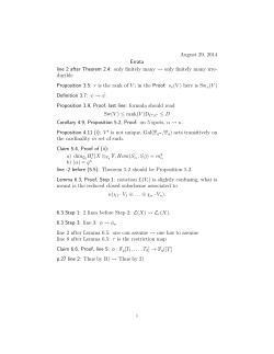 August 29, 2014 Errata line 2 after Theorem 2.4: only finitely many
