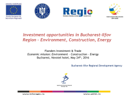 Regional Development Plan of Bucharest-Ilfov 2014-2020