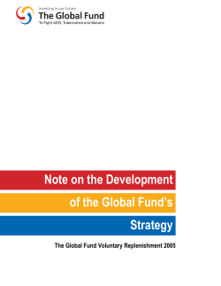 Note on the Development of the Global Fund`s Strategy