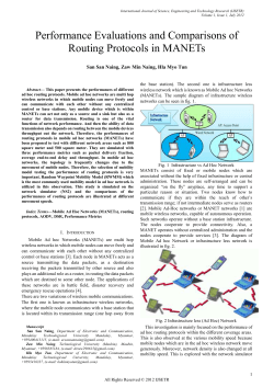 II. MANETS and Ad Hoc Routing Protocols