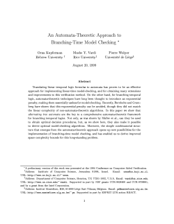 An automata theoretic approach to branching time model checking